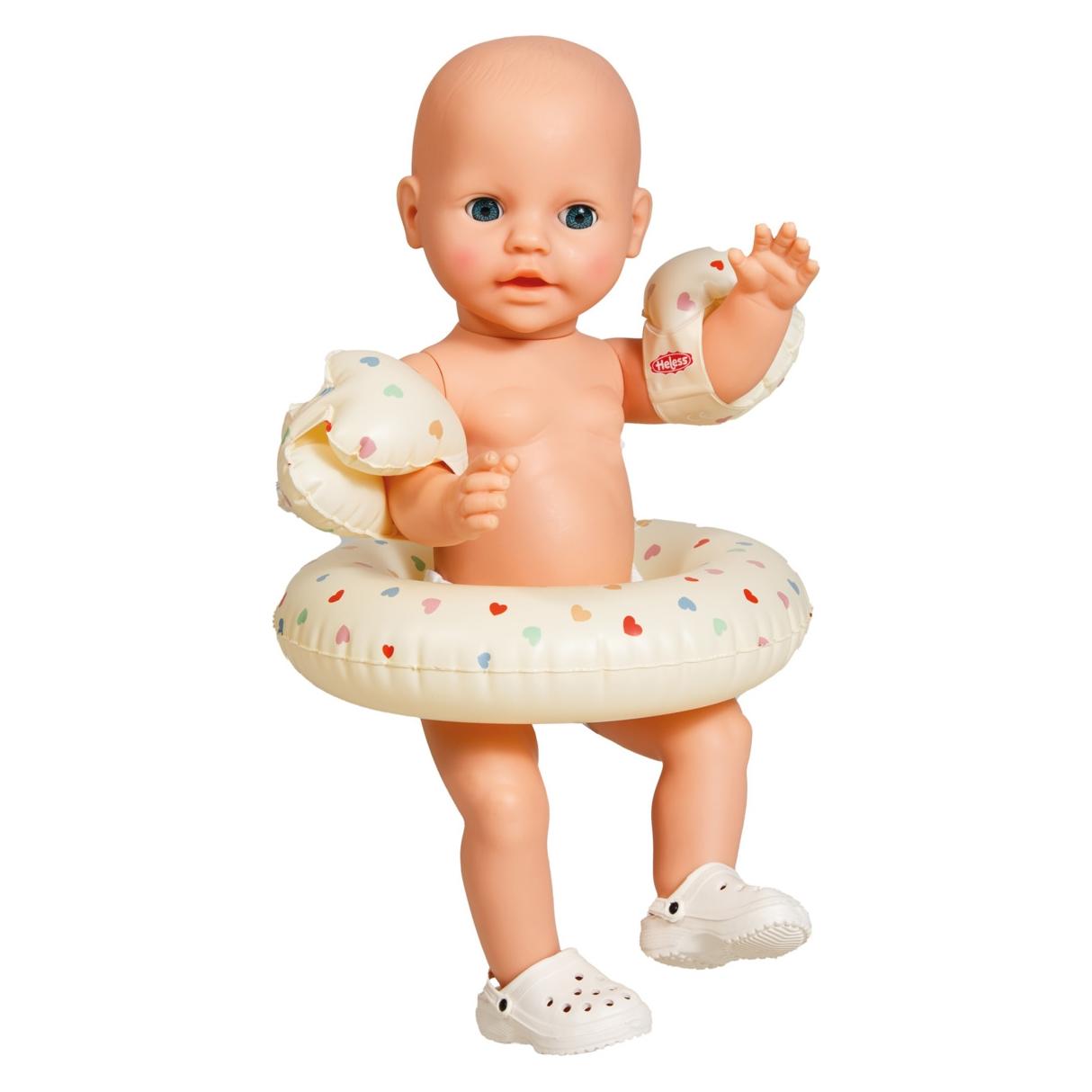 Heless Puppen-Schwimmset "Herz Konfetti" mit Schwimmring, Schwimmflügeln und Clogs, Gr. 35-45 cm (56259600)