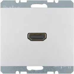 Berker Steckdose aluminium 90 Grad-Anschluss 3315437003