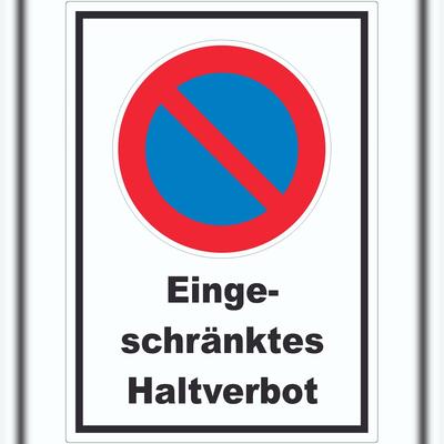 HB-Druck Eingeschränktes Haltverbot Aufkleber A1 (594x841mm)