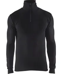 Unterhamd langarm mit Merinowolle "4891" WARM schwarz - M - schwarz