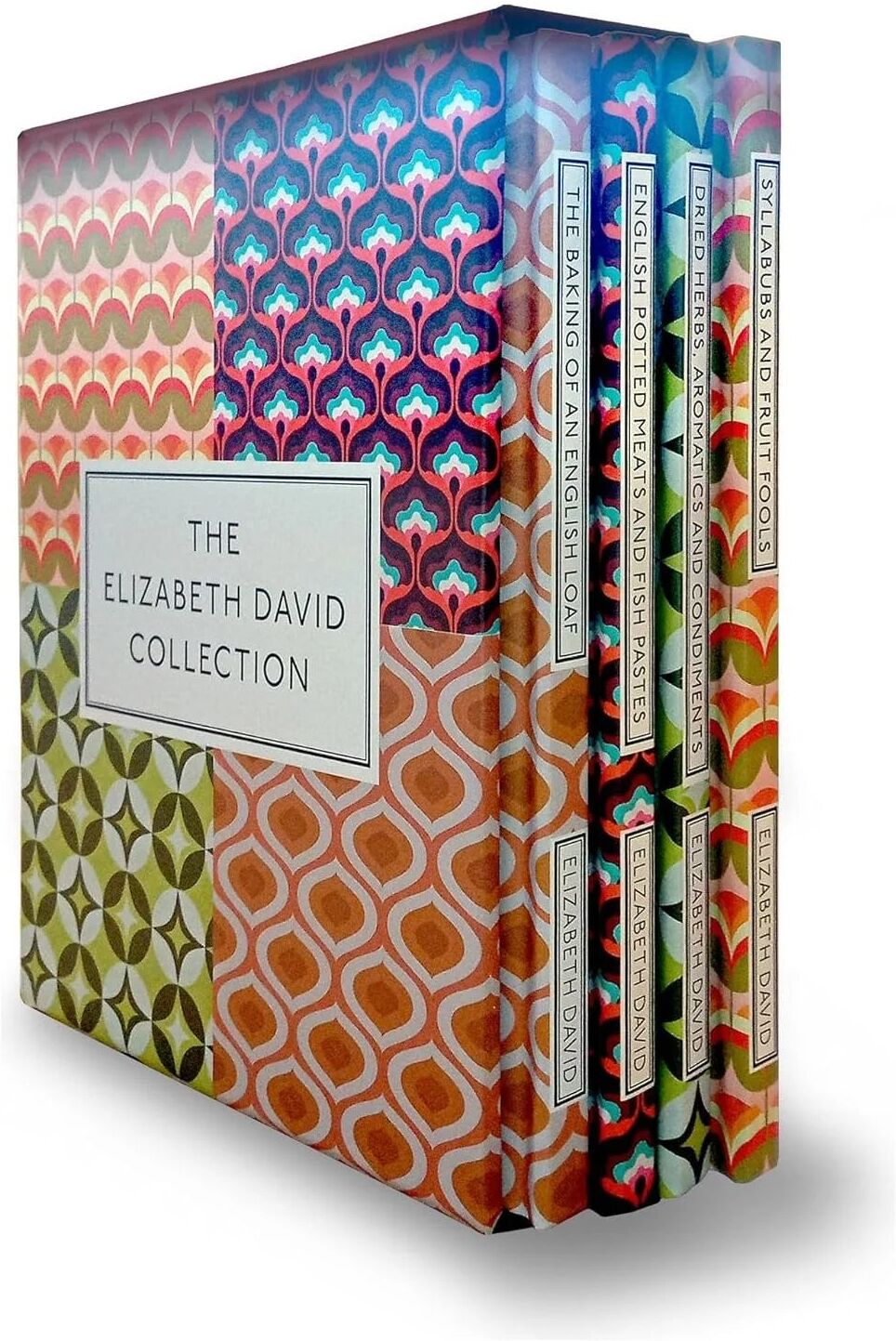 Grub Street The Elizabeth David Collection 4 Book Hardback Set by Elizabeth David - Classic English Cookery Booklets in Slipcase - Gift for Cooks