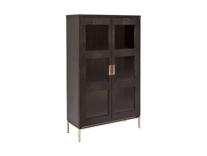 Vitrinenschrank „Pimlico“ Eiche Schwarz, Gold MR.WOOD