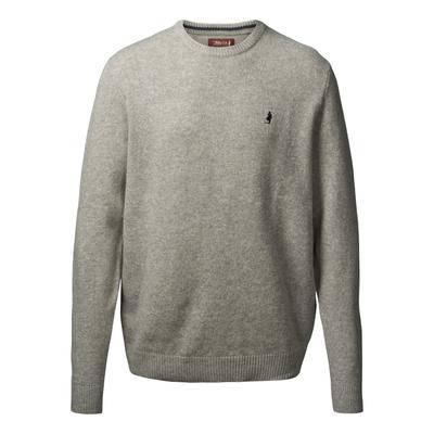 Rundhalspullover MCS "MCS Pullover MCAdrian", Herren, Gr. L, l.graumel, Obermaterial: 80% Wolle, 20% Polyester, Pullover Rundhalspullover
