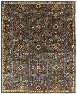 KALATY Empire Slate Blue Hand-tufted Wool Area Rug