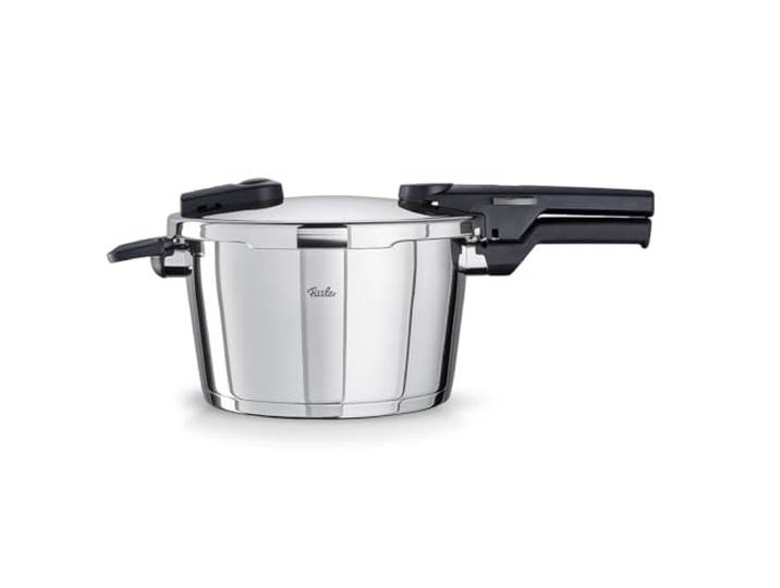 Fissler, Vitaquick Schnellkochtopf (4,5 L, Ø 22 cm), Edelstahl, 2 Garstufen, Superthermic Boden, Induktion, Made in Germany