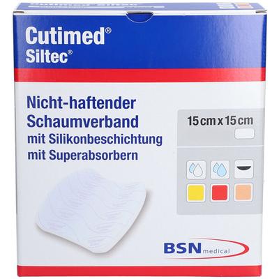 Cutimed Siltec Schaumverb.15x15 cm nicht haftend 10 St Kompressen