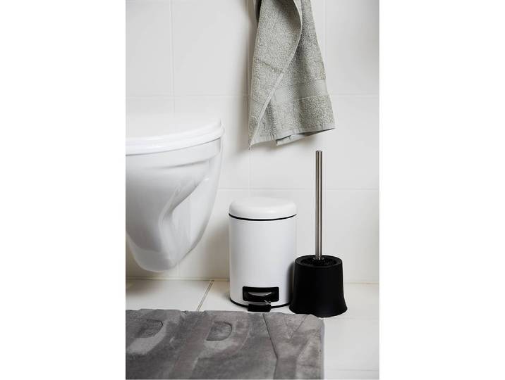 Brosse WC Basic Conteneur : polypropylène Poignée : acier inoxydable Tête de brosse : matière plastique Noir 14 x 38 x 14cm
