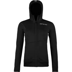 Ortovox FLEECE LIGHT HOODY - Damen Fleece-Jacke - black raven - S