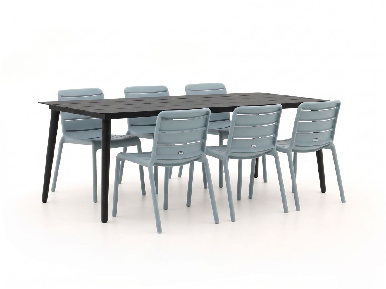 Forza Furniture Diningset Forza voor 6 personen, aluminium, stapelbare tuinset