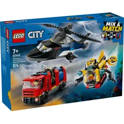 LEGO® City 60462 Kombinationsset mit Hubschrauber - Löschauto und U-Boot
