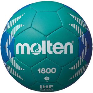 Molten Handball H3A1800-GB, Größe 3, grün/blau, 425 Gramm, Trainingsball
