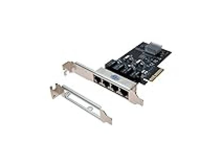 Carte pcie 4X Switch 4 ports Gigabit + low profile