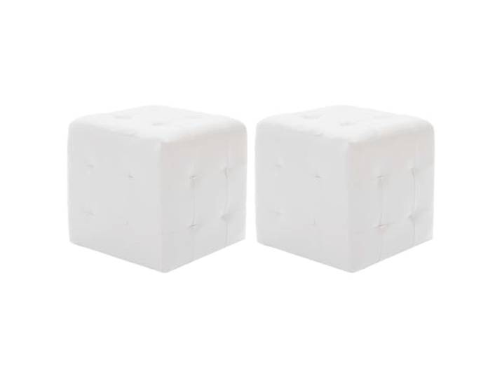 vidaXL Pouf 2 STK. Weiß 30x30x30 cm Kunstleder