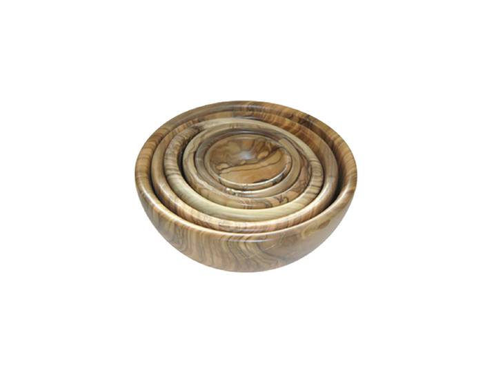 6-teiliges Premium Schalen-Set „Racine“ aus Olivenholz Natural BÉRARD