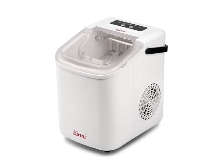 Girmi GH74 Eiswürfelmaschine, 1100 Würfel x 24 h, automatische Abschaltung, inklusive Zubehör, Weiß
