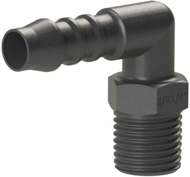 Riegler Raccord coudé vissable, R 1/8 a., pour tuyau LW 8 mm, PA 6 (32.333)