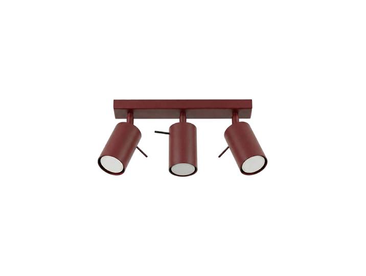 Design Deckenlampe „Ring“ 3-flammig Burgundrot Sollux Lighting