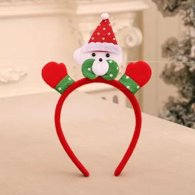 Inspire Curations Pet Christmas Headband With Bouncy Reindeer Antlers Or Snowman Adjustable Holiday Hair Band style 4