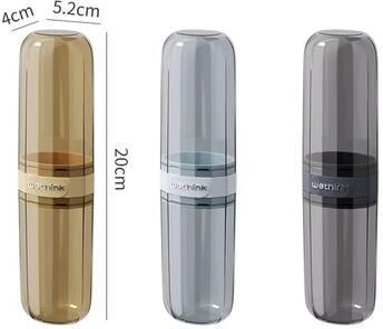 Inspired Finds Portable Toothbrush And Toothpaste Travel Case Dustproof Hygienic Storage Holder 3pcs Transparent