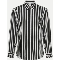 Gestreifte Bluse VICTORIA Schwarz 40
