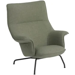 Muuto Doze Lounge Chair high back, tube base, sabi 921 / schwarz