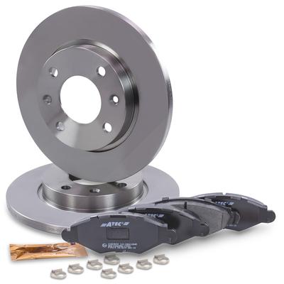 Atec Bremsscheiben + Bremsbeläge Vorderachse Voll [Hersteller-Nr. 40577555] für Peugeot