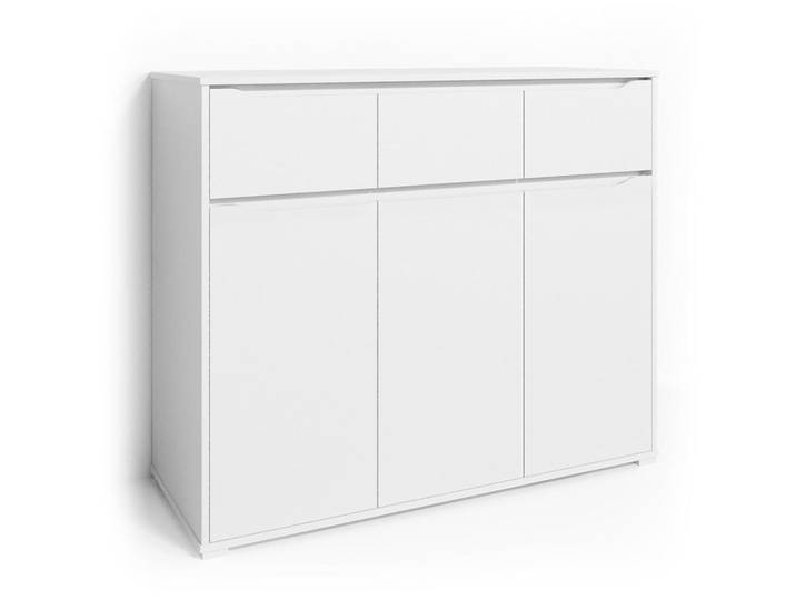 Vicco Kommode Ruben Weiß 48 x 101.6 cm mit Schubladen, Holzwerkstoff, 7 Fächer, 3 Schubladen, Rechteckig, 120x101.6x48 cm, Kleinmöbel, Kommoden