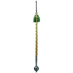 Sandner Marsch Zubehör Sandner Tambourstab H 115 Grün-Weiß 515414, Kunststoffkug... - Marsch Zubehör