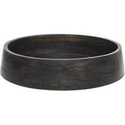 Chic Antique Tours Deko Tablett aus Mangoholz, H15/Ø55 cm, schwarz