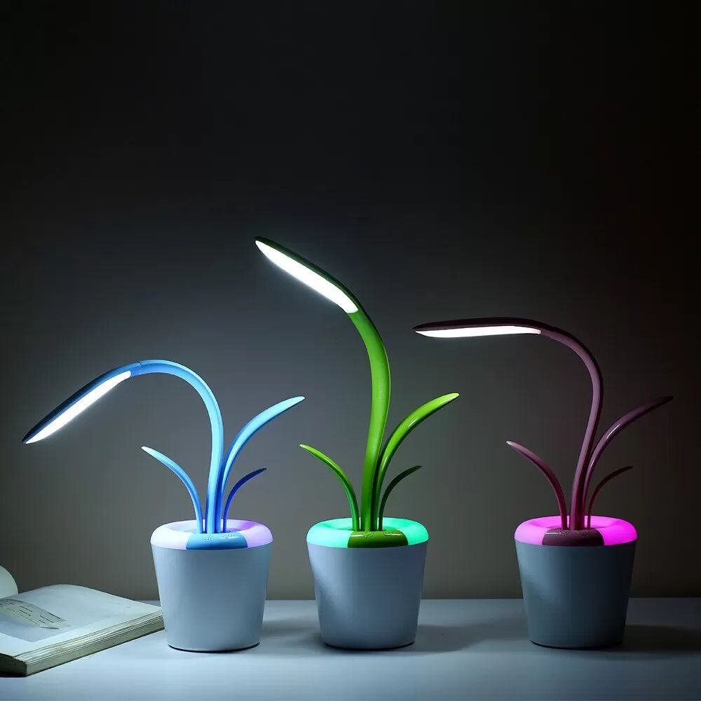 INF LED Augenschutz Schreibtischlampe - Touch-Steuerung, Mehrere Dimmstufen, Weiches Licht Blau