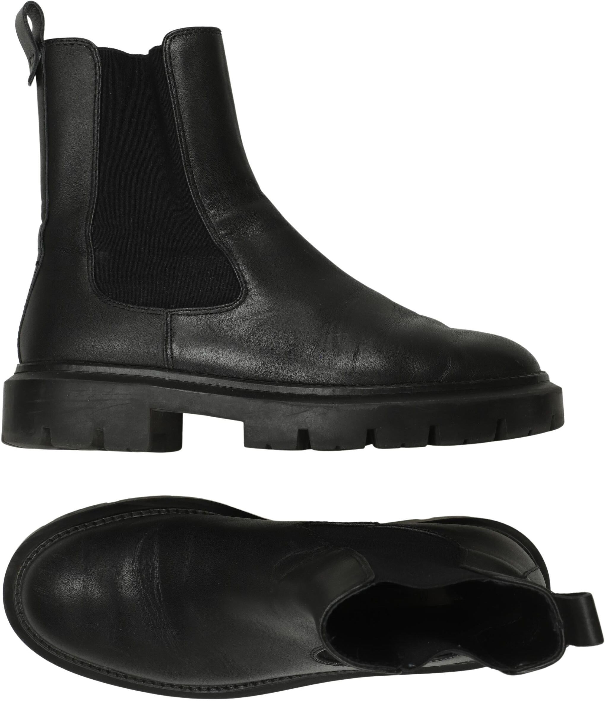 Massimo Dutti Damen Stiefel, Schwarz, Gr. EU 37, kein / Etikett - Second Hand