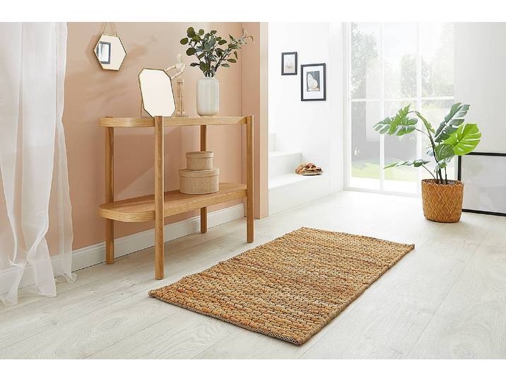 Tapis Mauritius Beige 65 x 130cm Coton