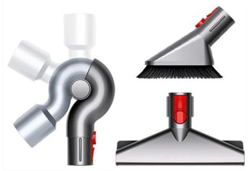 Dyson Accessoire set voor handstofzuiger V8 V10 V11 V12 V15, Rood/Zilver, 3 stuks