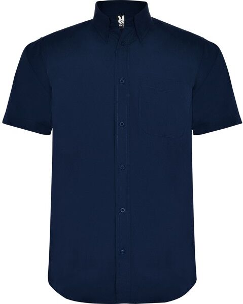 Chemise à manches courtes publicitaire en popeline Aifos XXL Marine