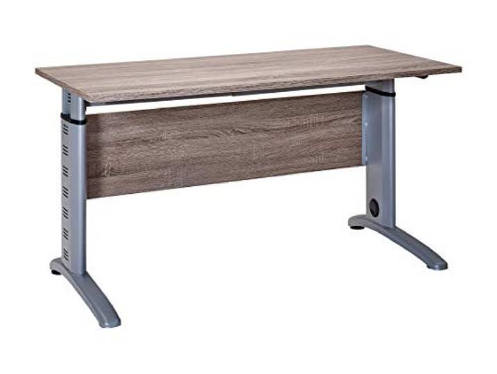 Möbelpartner Till 701429 Bureau À Hauteur Réglable\, Décor Chêne Truffe\, Environ 140 x 65 x 69\,5 à 87\,5 cm