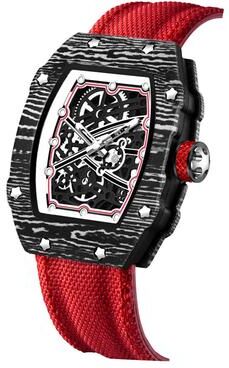 ModernMart Ultra Thin Barrel Shape Quartz Watch Nylon Strap Stylish Casual Timepiece f
