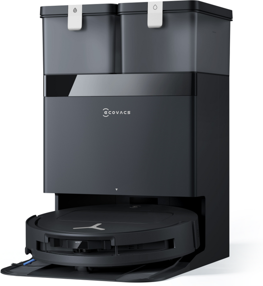Ecovacs DEEBOT T50 OMNI Gen3 Nero - Robot aspirapolvere e lavapavimenti - Stazione automatica e aspirazione 25.000 Pa