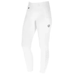 Covalliero Damen Turnier Reitleggings Riding Tights Compression white FS 2025, Größe: 36/38