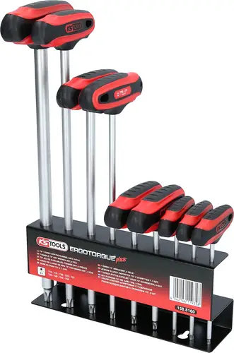 KS Tools TX Winkelschraubendreher-Set T 10, T 15, T 20, T 25, T 27, T 30, T 40, T 45, T 50 9teilig