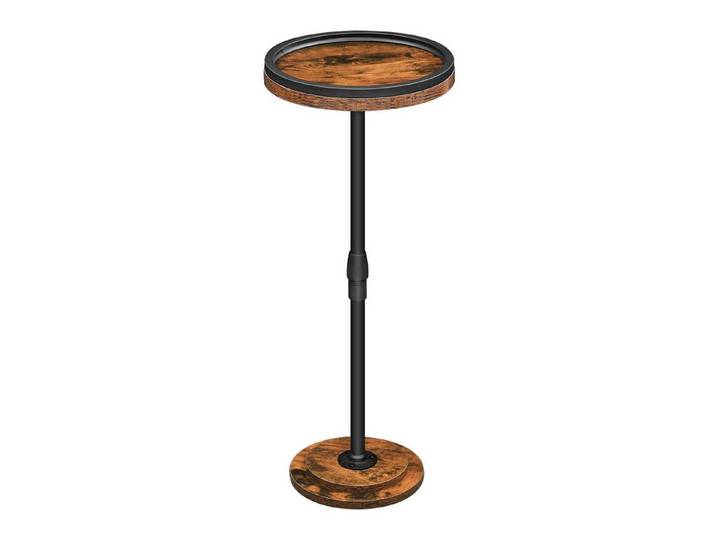 LuxusKollektion Beistelltisch Runder Beistelltisch Höhenverstellbar Vintagebraun (1-St)