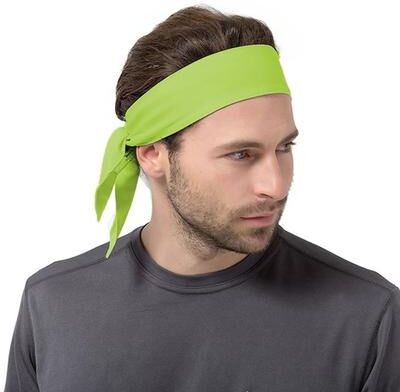 United Unisex Sweat Wicking Yoga & Gym Headband Bandana Wrap light Green