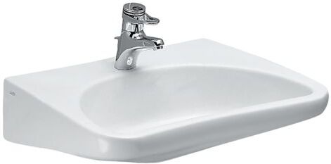 LAUFEN Waschtisch H8106030001041 66 x 55 cm, weiß, ohne Überlauf, mit Hahnloch, barrierefrei