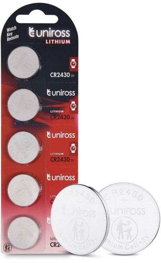 Uniross U5CR2430 Wegwerpbatterij CR2430 Lithium 3V Zilverkleurig 5 stuks