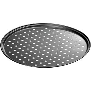 Bartscher Pizzablech 290-R 100925, antihaftbeschichtet, rund, gelocht, aus Stahl, hitzebeständig bis 270°C, Ø 29 cm