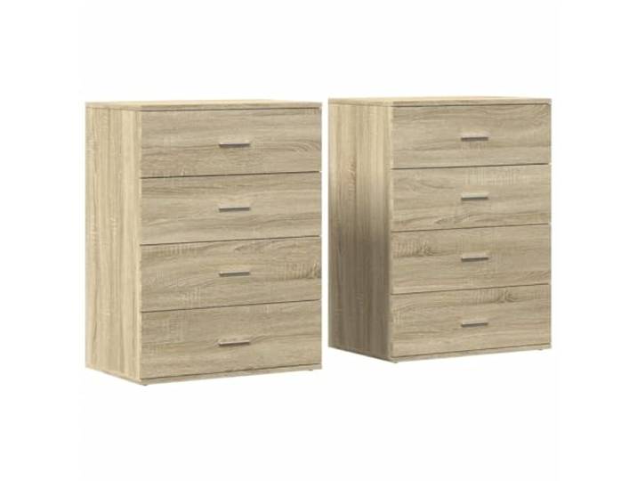 HKTMGDNG Sideboard 2er Set Beistellschrank Sonoma-Eiche 60x39x80 cm Vielseitige Aufbewahrung für Wohnzimmer, Flur und Büro mit pflegeleichter Ablage und 50 kg Belastbarkeit pro Schrank.