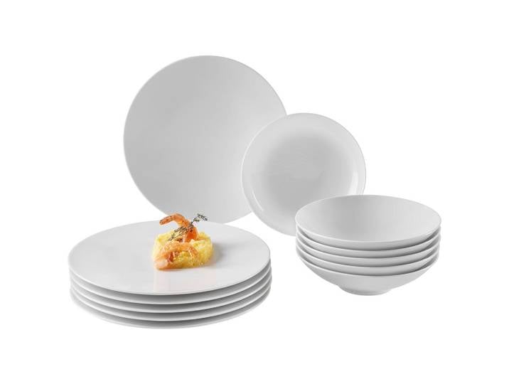 Seltmann Weiden Tafelservice Life, Weiß, Keramik, 12-teilig, Essen & Trinken, Geschirr, Geschirr-Sets, Tafelservice