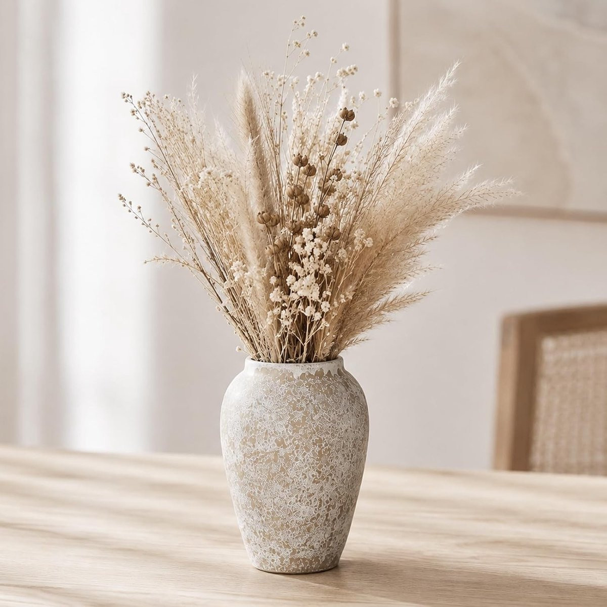 Vellaro Keramische vaas - Khaki - Hoogte: 15,5 cm