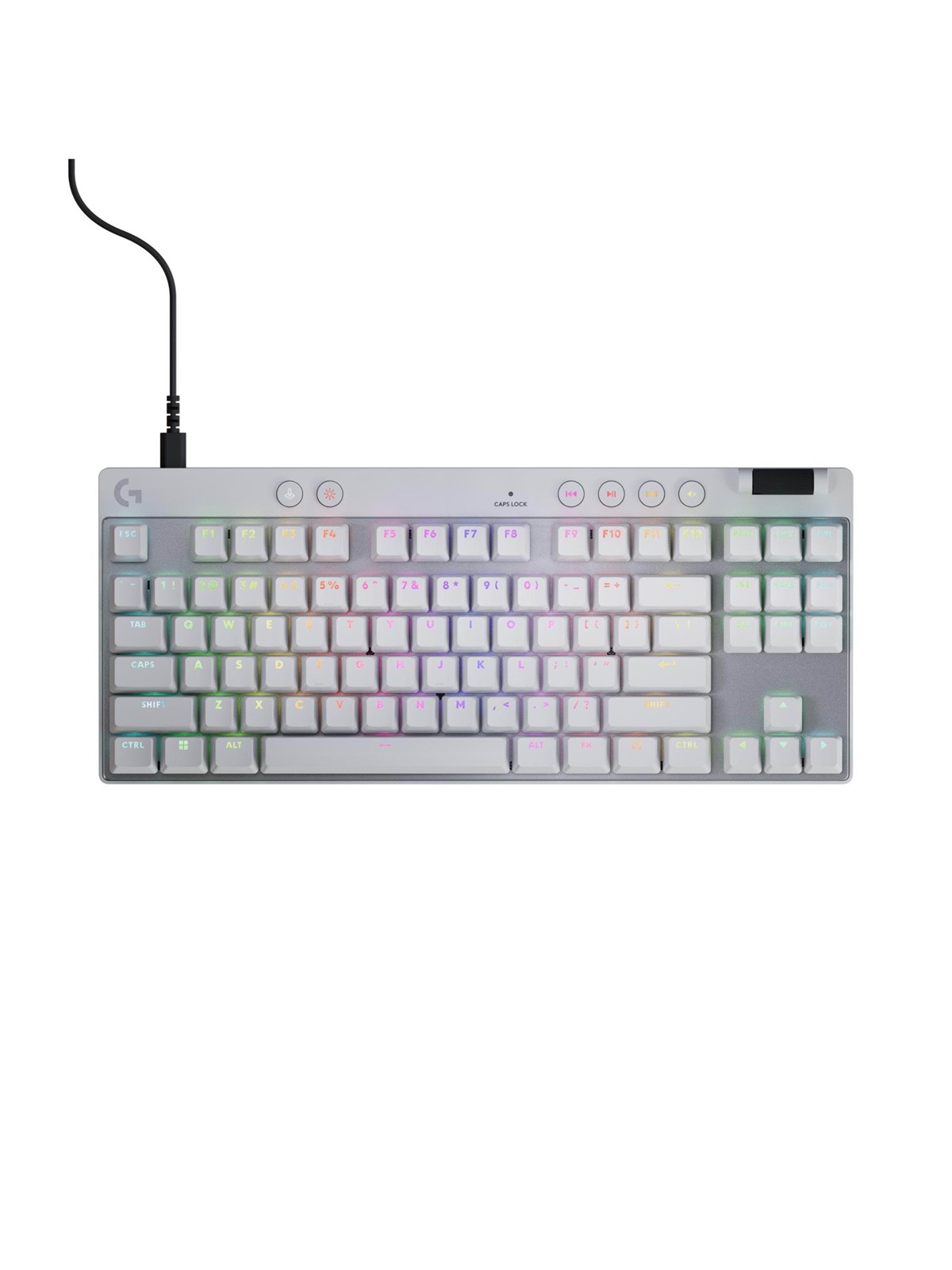 Logitech G PRO X TKL - Linear - Linear - Gaming Tastatur - 80% - Deutsch - Weiss