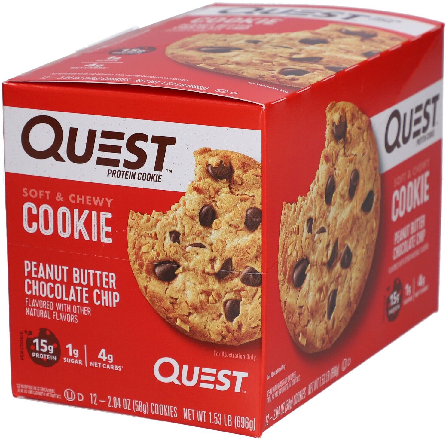 Garmin Quest Protein Cookie Peanut Butter Chocolate Chip 12x59 g Kekse