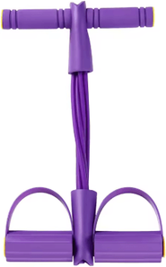 Inspire Picks Four Tube Pedal Resistance Band Multi Functional Abdominal Tension Rope For Home Fitness purple